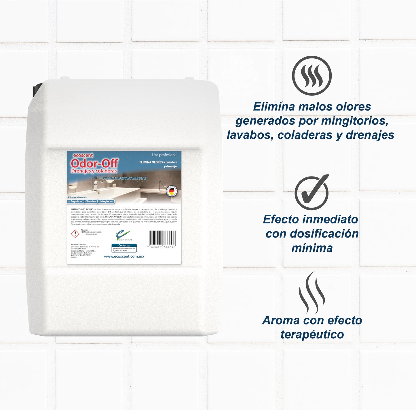 Odor-Off Drenajes 5 l. Elimina olores por el estancamiento de agua