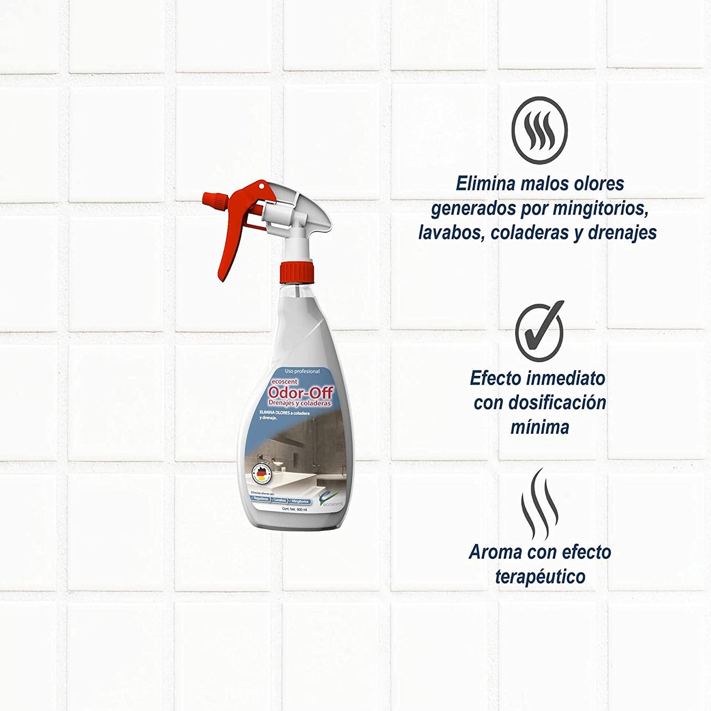 Odor-Off Drenajes 600ml Atomizador. Elimina olores por estancamiento de agua