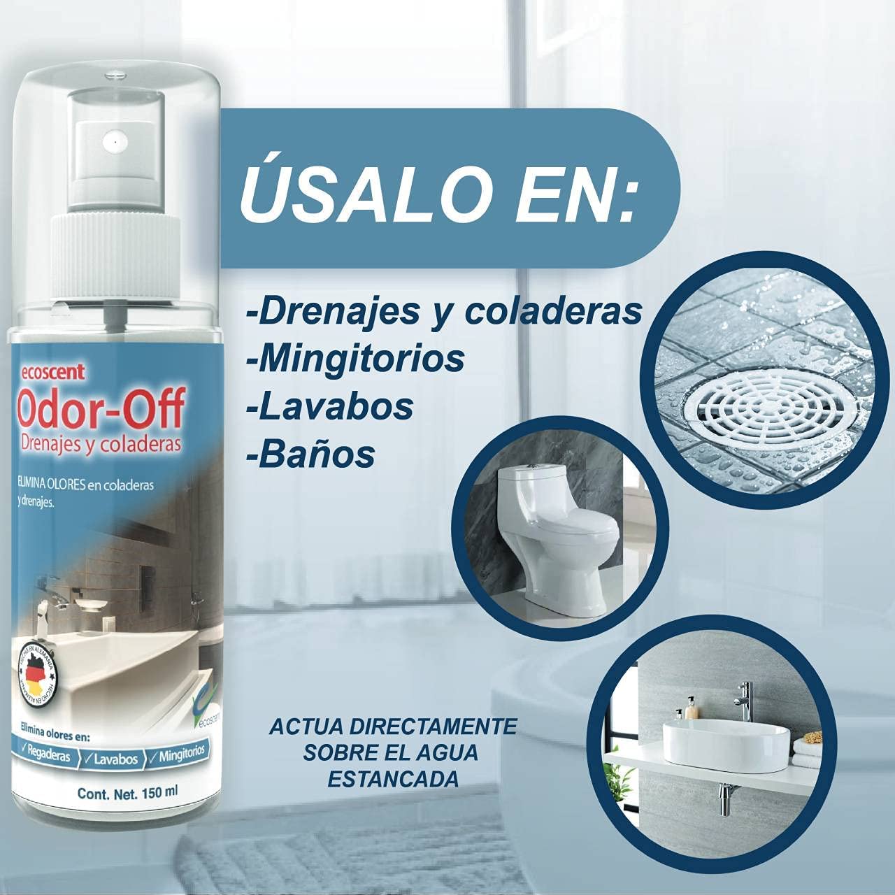 Odor-Off Drenajes 150ml. Elimina olores por el estancamiento de agua