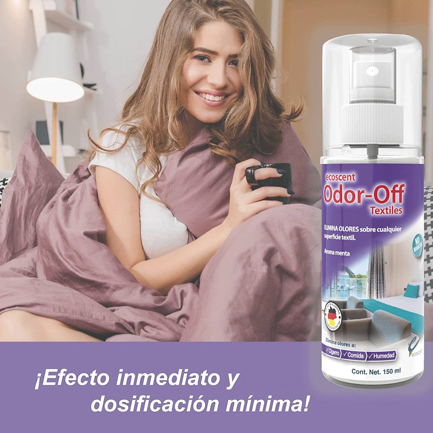 Odor-Off Textiles 600ml Atomizador. Elimina olores en Superficies Textiles.