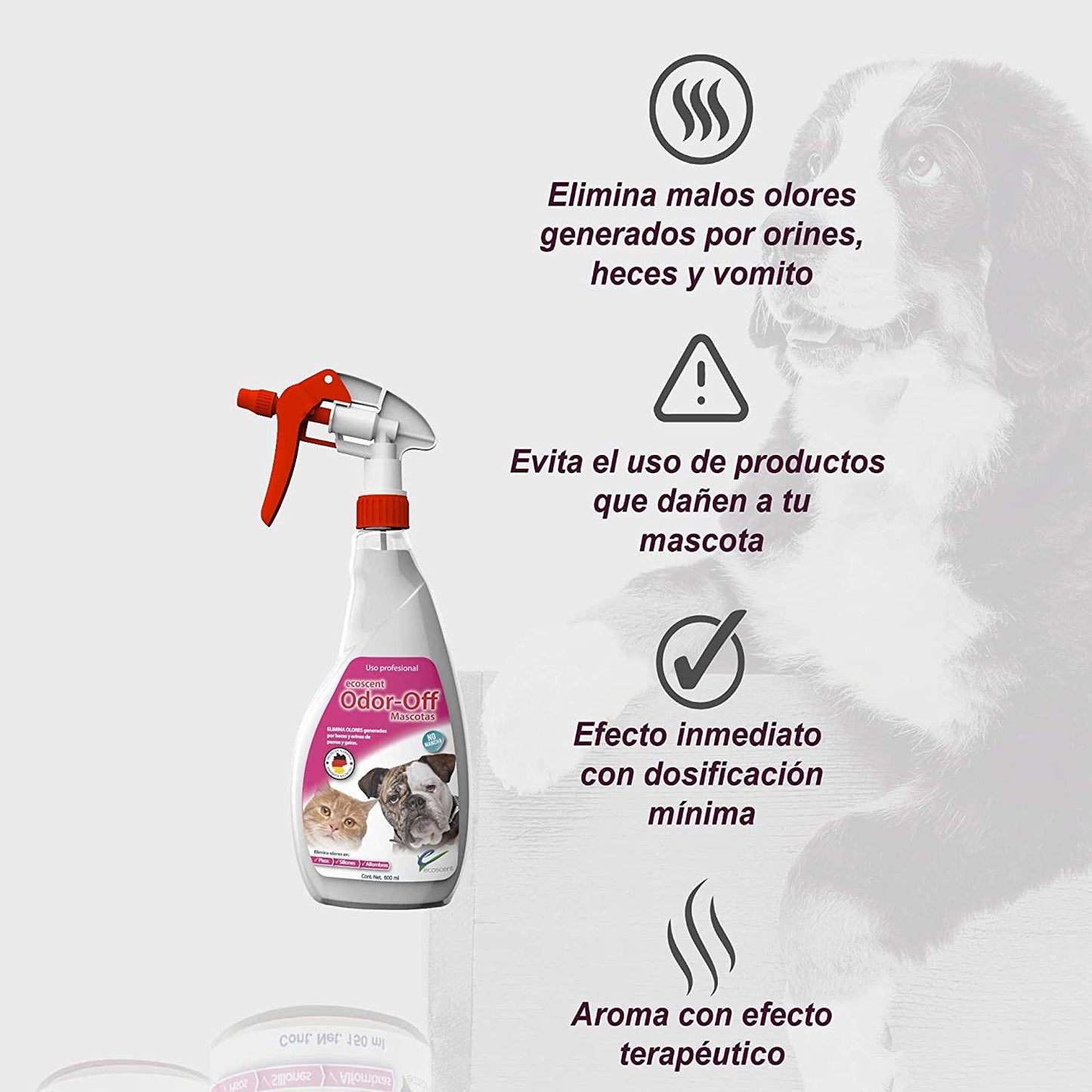 Odor-Off Mascotas 600ml Atomizador. Elimina olores en tus mascotas.