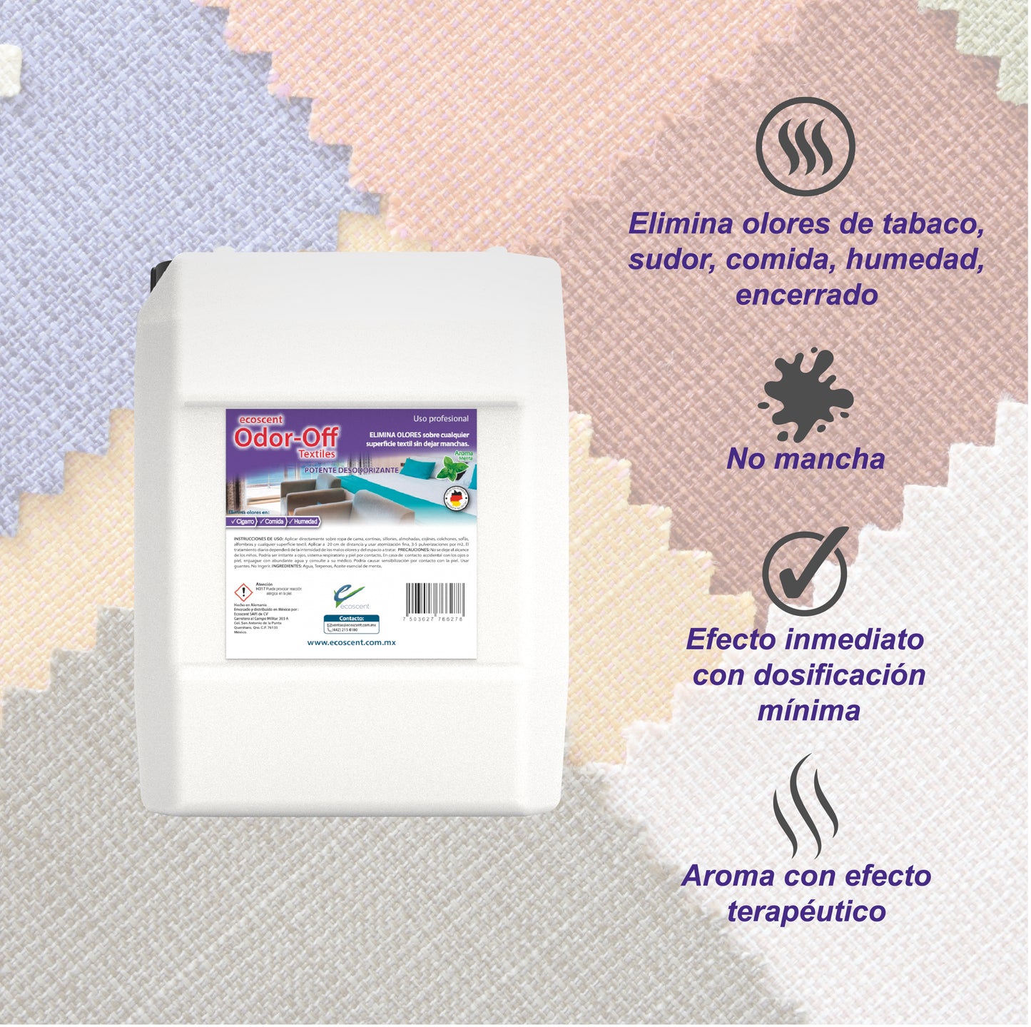 Odor-Off Textiles 5 l. Elimina olores en Superficies Textiles