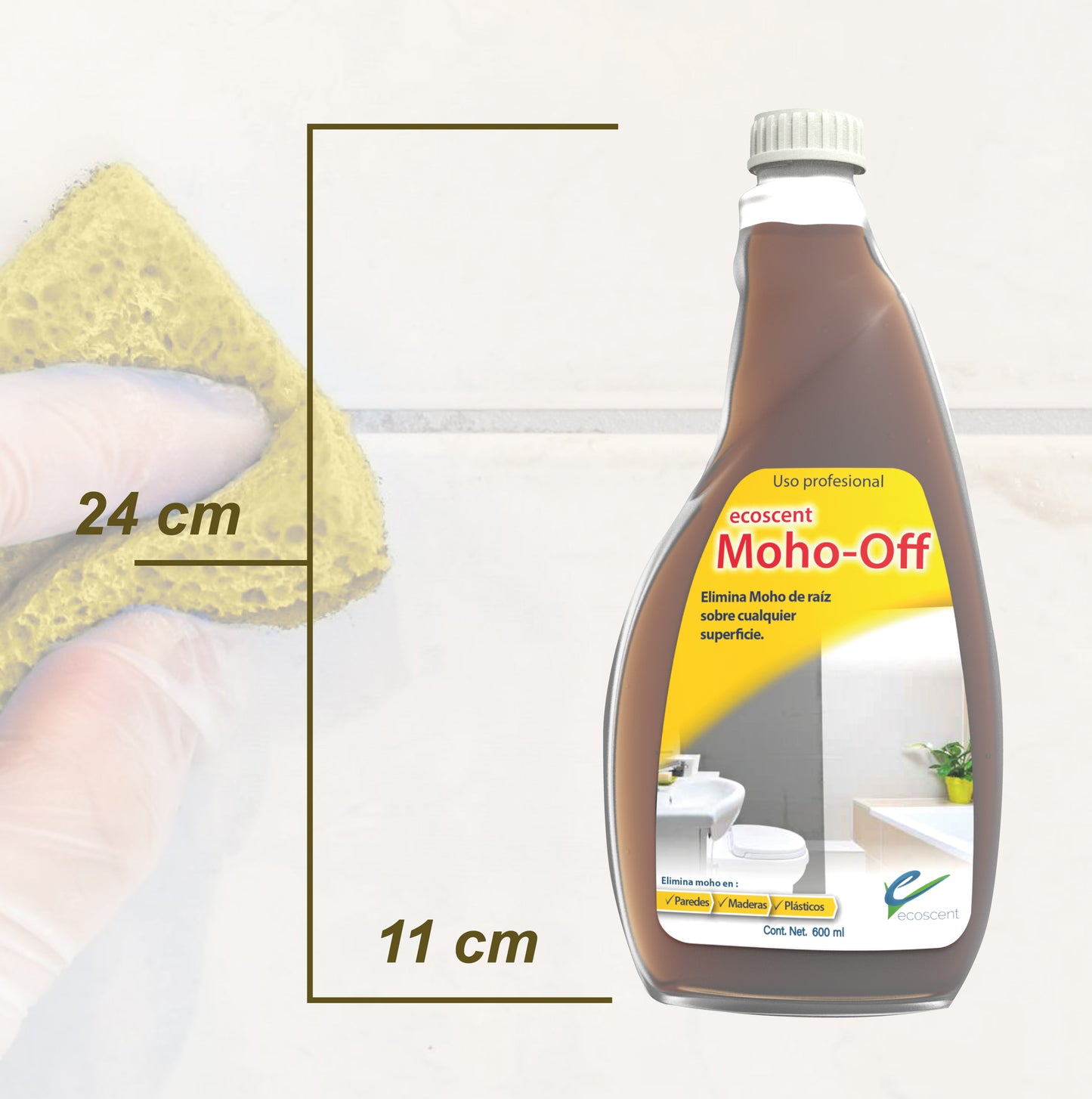 Moho-Off 600 ml. Previene el crecimiento de moho en paredes.