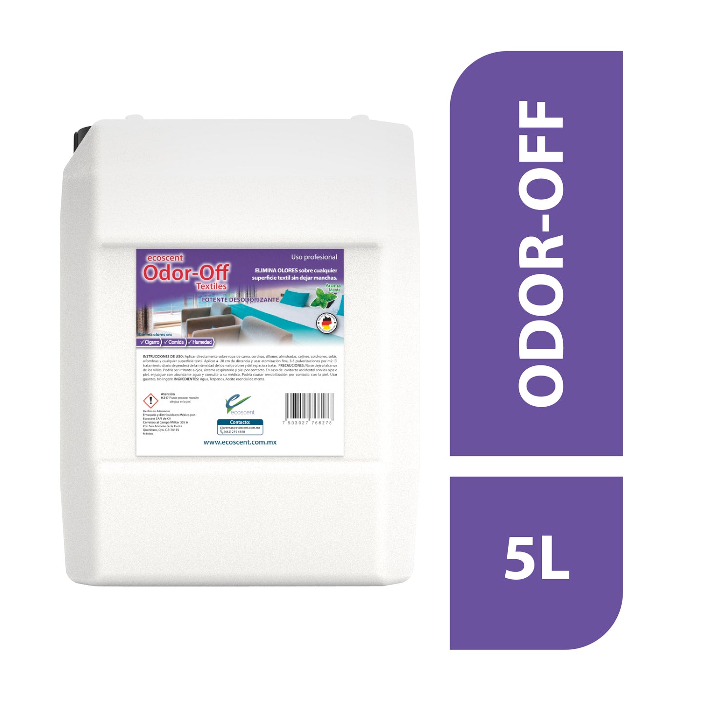 Odor-Off Textiles 5 l. Elimina olores en Superficies Textiles